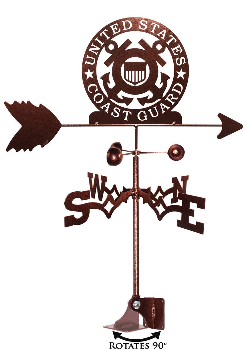Coast Guard Design Weathervane with Adjustable Mount