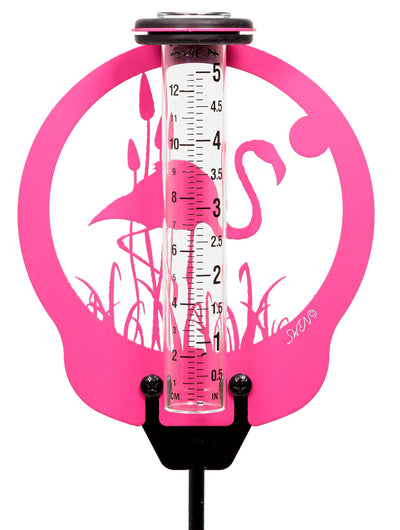 Pink Flamingo Rain Gauge