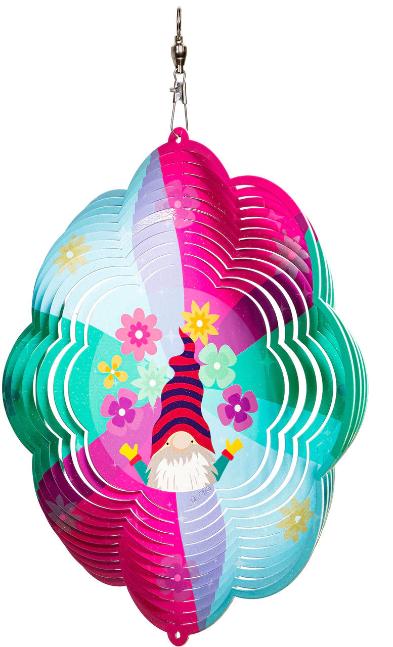 Garden Gnome Metal Wind Spinner