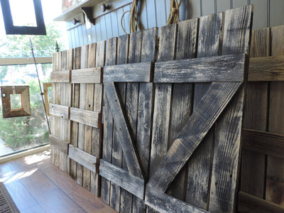 Rustic Barn Wood Window Shutters 46 in X 36 in