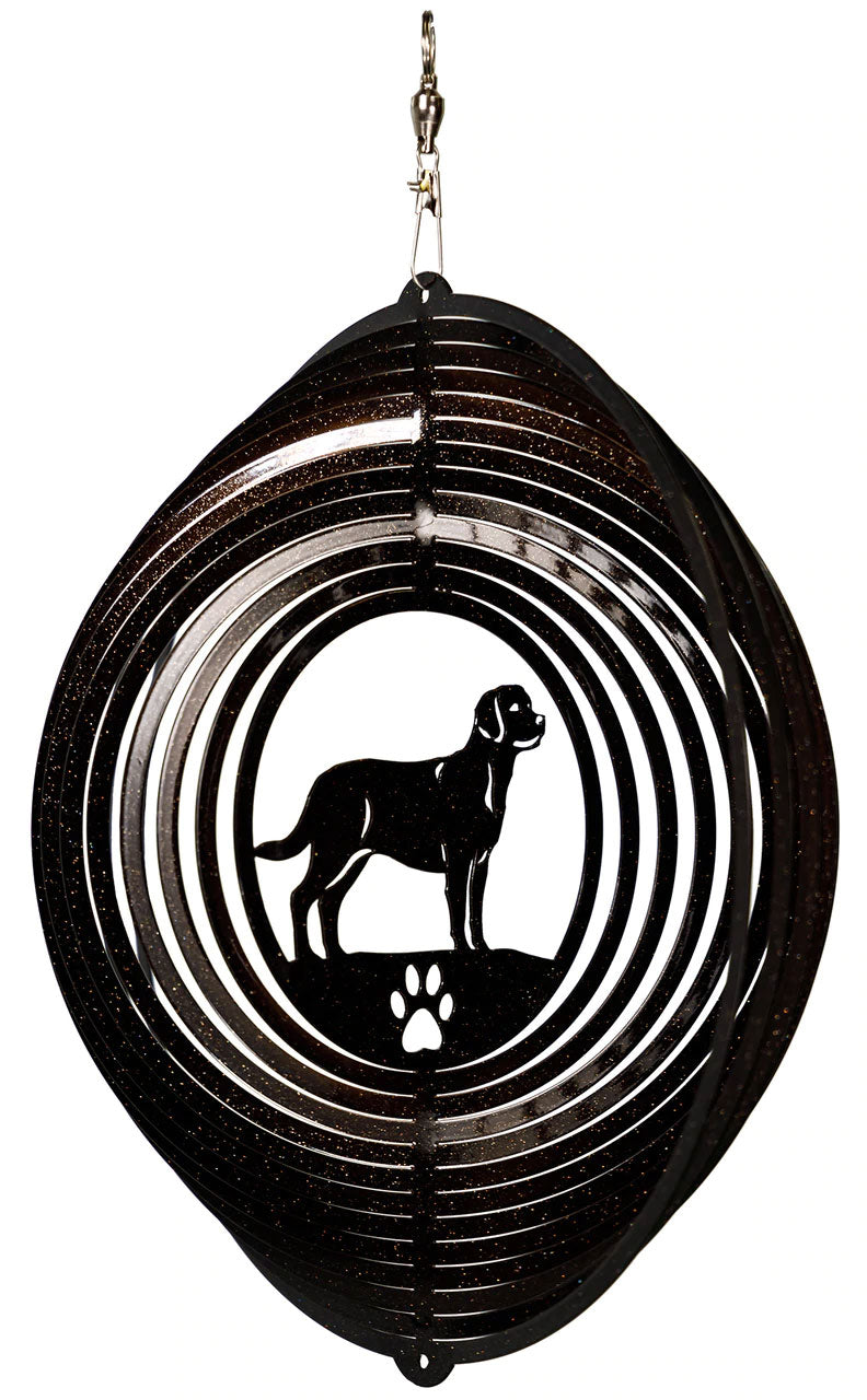 Labrador Dog Metal Garden Wind Spinner
