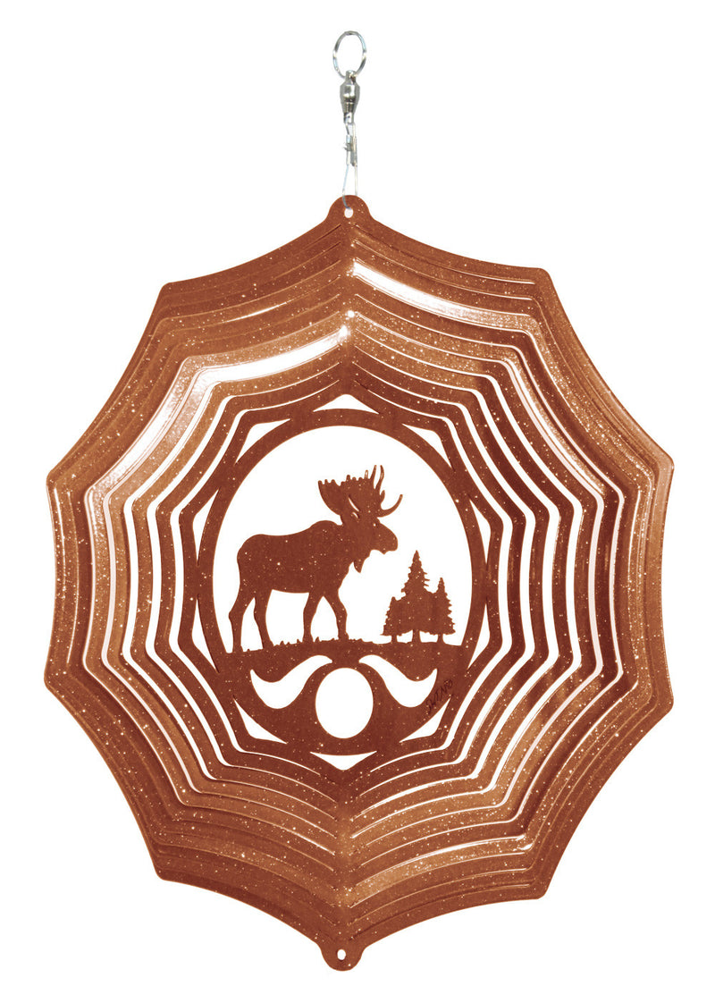 Moose Design Metal Wind Spinner