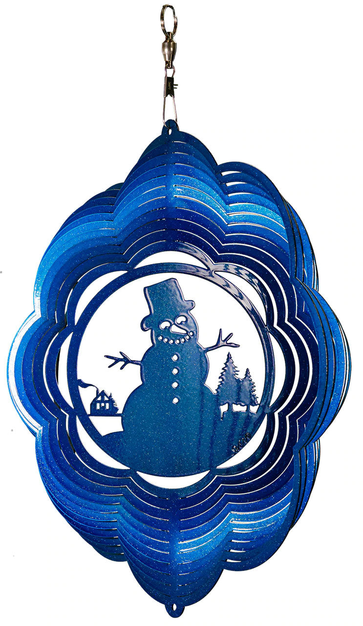 Snowman Design Metal Wind Spinner