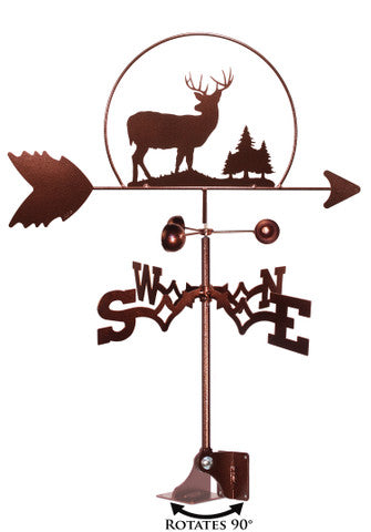 Buck Deer with Pines Weathervane with adjustable mount.