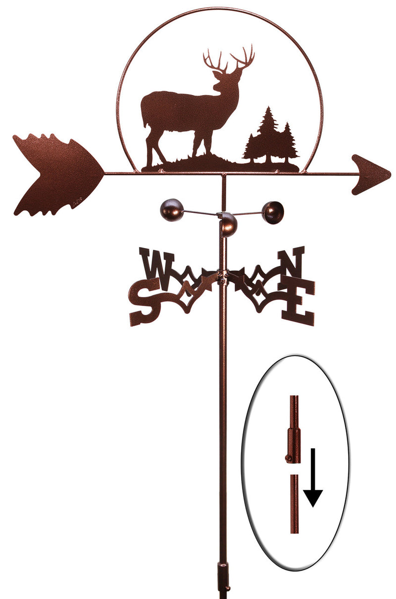 Buck Deer with Pines Weathervane