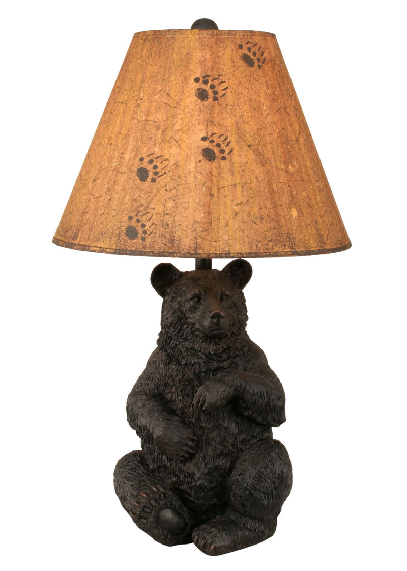 Sitting Black Bear Table Lamp