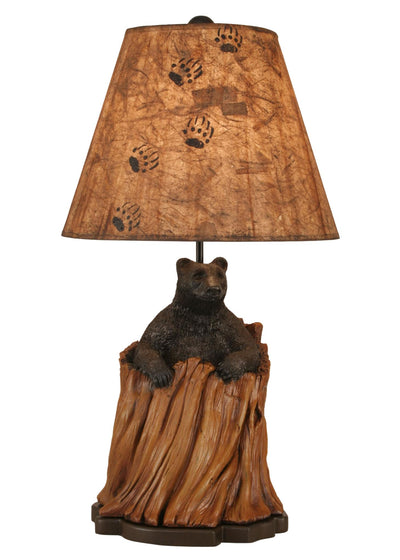 Honey Bear in a Stump Table Lamp