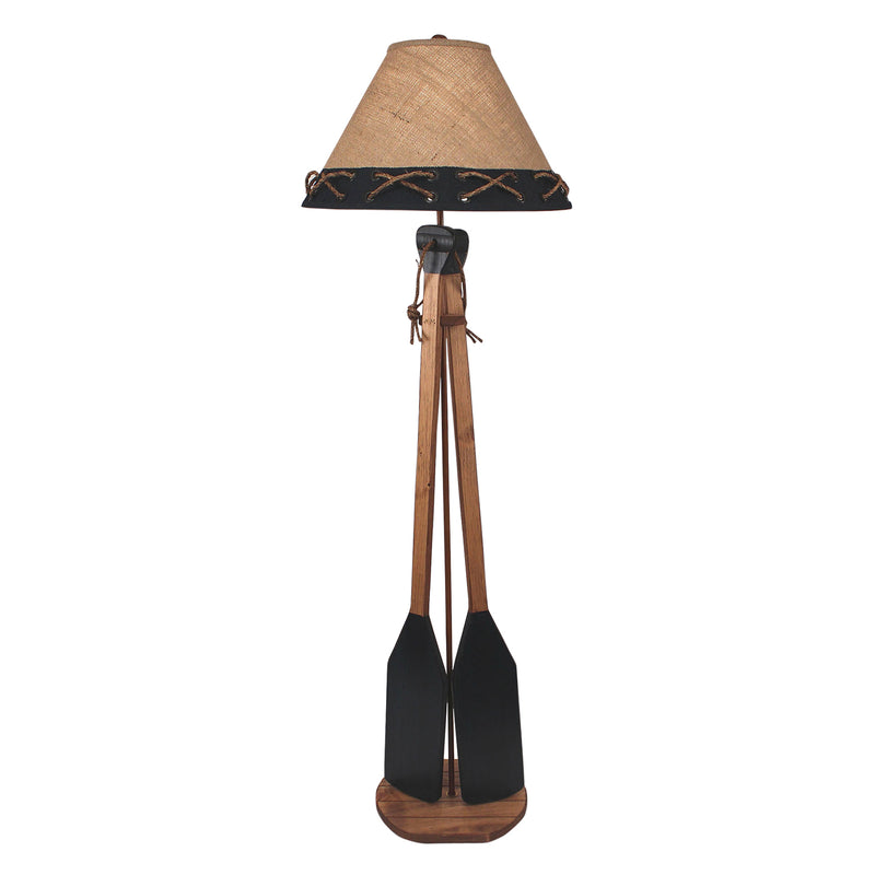 2 Boat Paddle Floor Lamp w/Shade