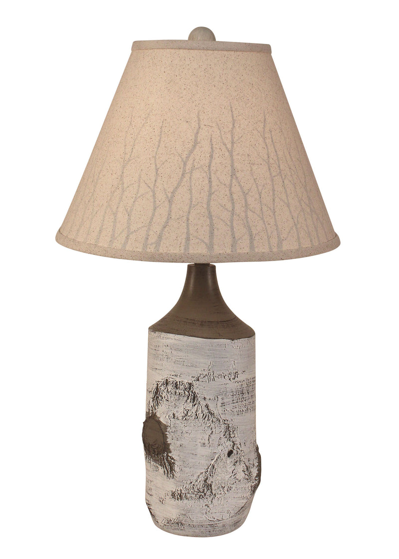 Birch Tree Design Table Lamp W/Shade