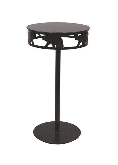 Band of Bears Round Metal Drink Table