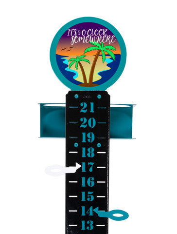 Tropical Oasis Metal Lawn Scoreboard