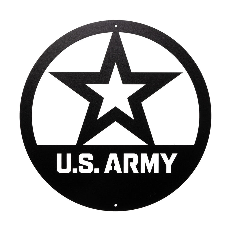 U.S. Army with a black star and &