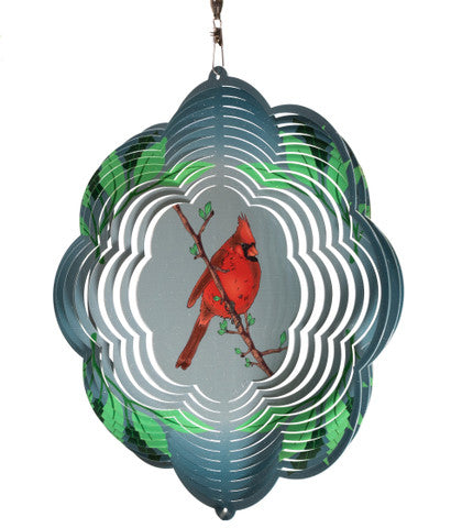 Cardinal Design Metal Wind Spinner