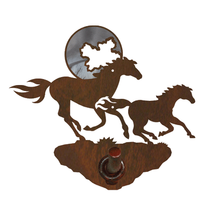 Burnished Horse with Moon Robe Hook