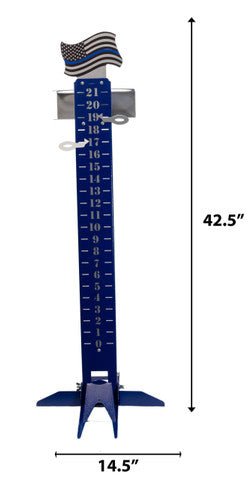 Back the Blue American Flag Metal Lawn Scoreboard