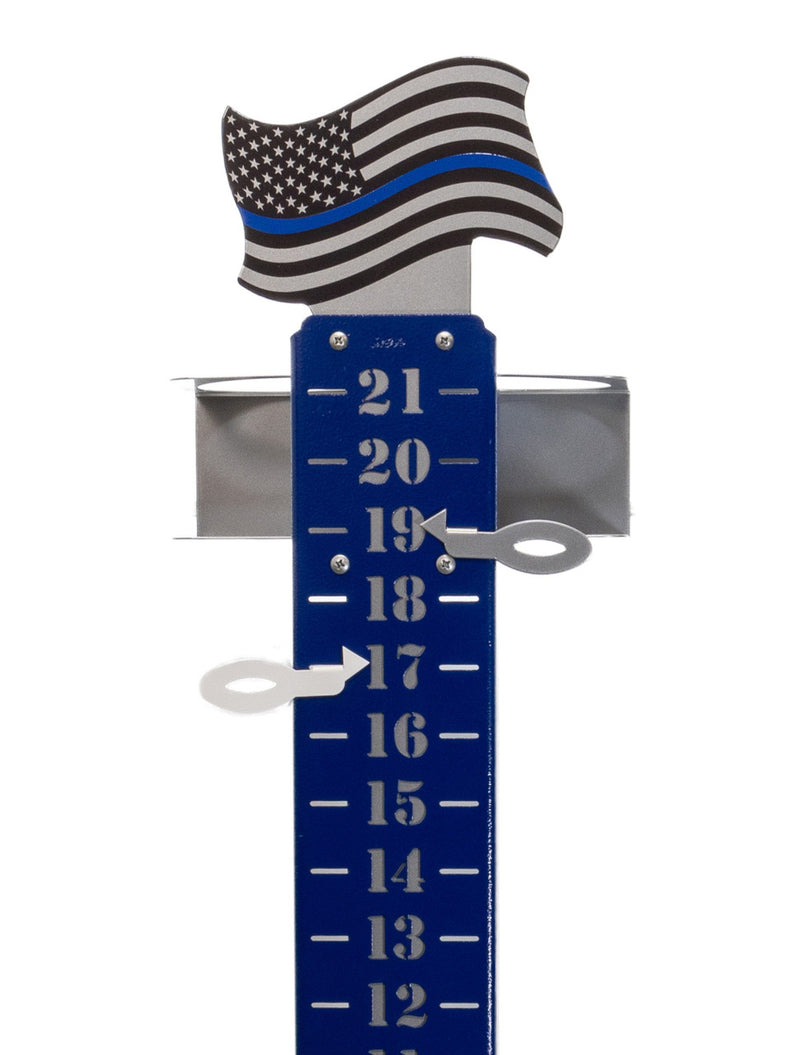 Back the Blue American Flag Metal Lawn Scoreboard