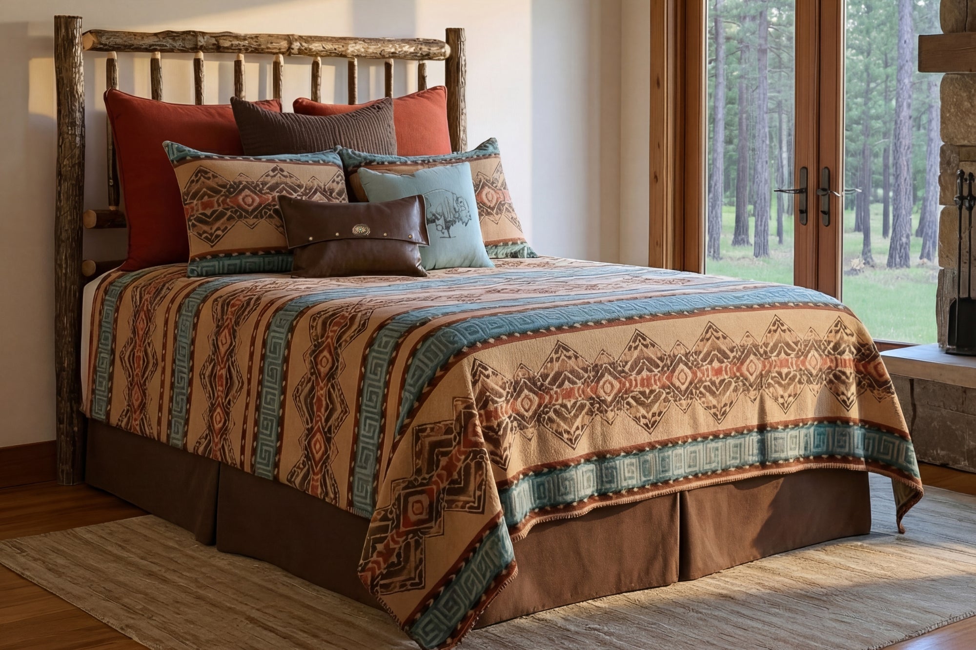 Wooded River Bison Ridge III Bedspread - Twin, Queen, King – Inspired ...