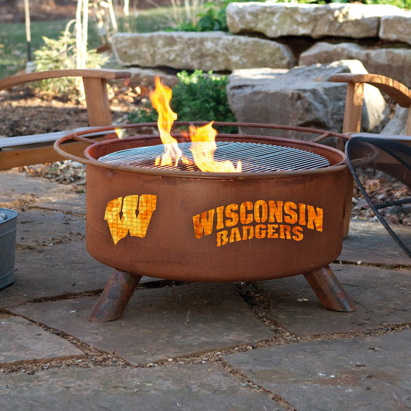 Collegiate Wisconsin Badgers Outdoor Fire Pit