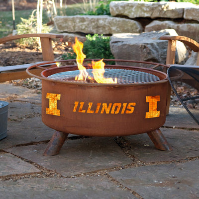 Collegiate Illinois Outdoor Fire Pit