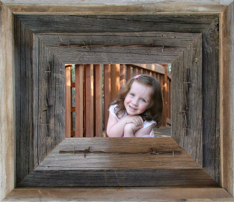 Western Laramie Style 4" Barnwood Picture Frame