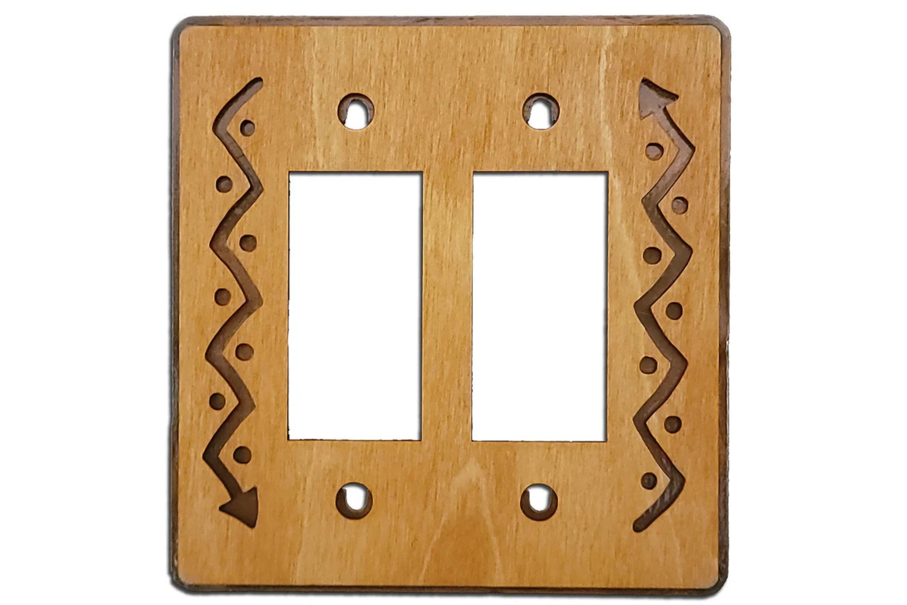 Arrow Design Wood & Metal Double Rocker Switch Plate Cover – Inspired ...