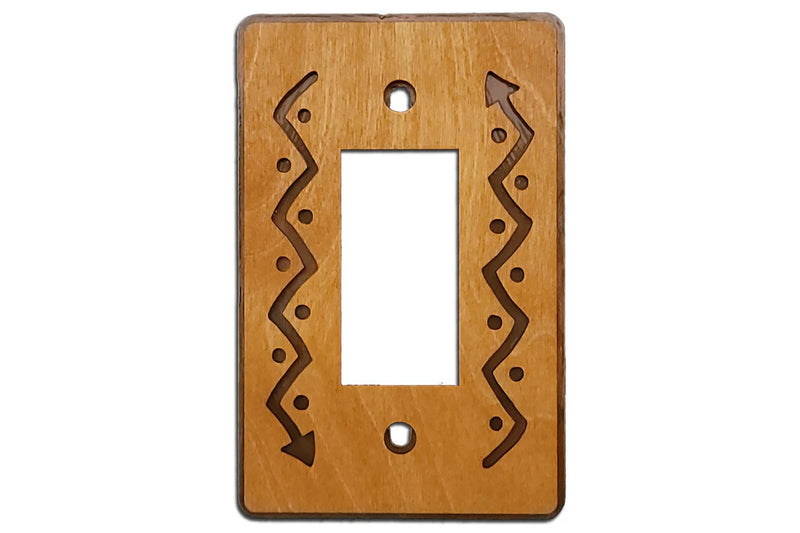Arrow Design Wood & Metal Single Rocker Switch Plate Cover – Inspired ...