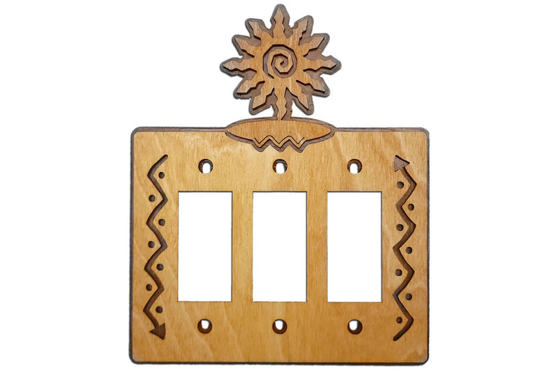 Desert Sun Wood & Metal Triple Rocker Switch Plate Cover – Inspired by ...