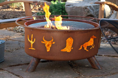 Patina Products Old Western Design Outdoor Fire Pit