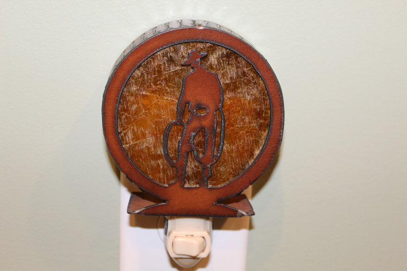 Round Cowboy with Rope Nightlight