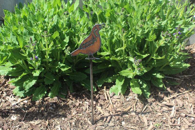 Quail Southwest Metal Plant Stake