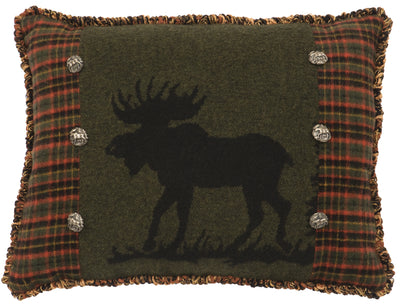Moose I Wool Blend Pillow 16" X 20"