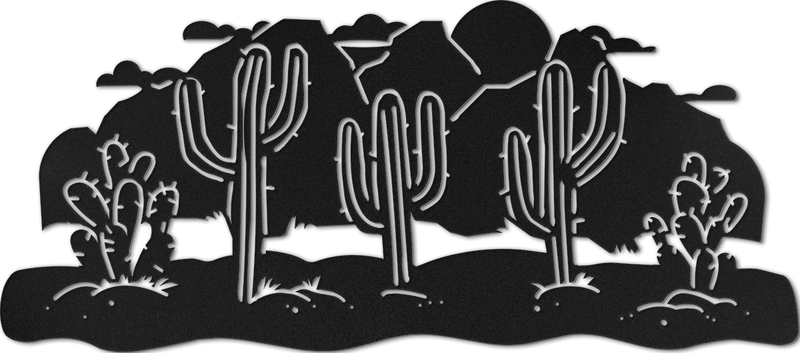 Cool Desert Scene Southwest Metal Wall Art