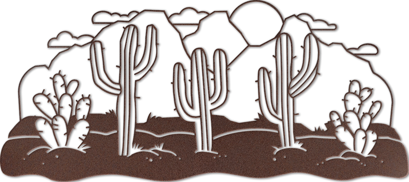 Warm Desert Scene Southwest Metal Wall Art