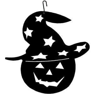 Halloween Pumpkin Hat Hanging Silhouette