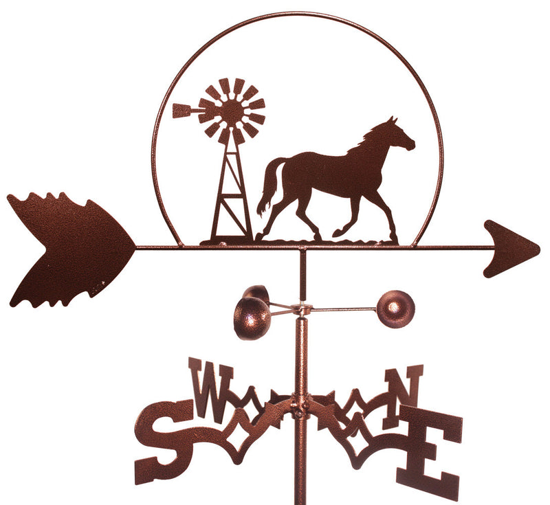 Horse with Windmill Design Weathervane