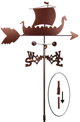 Viking Ship Nautical Design Weathervane