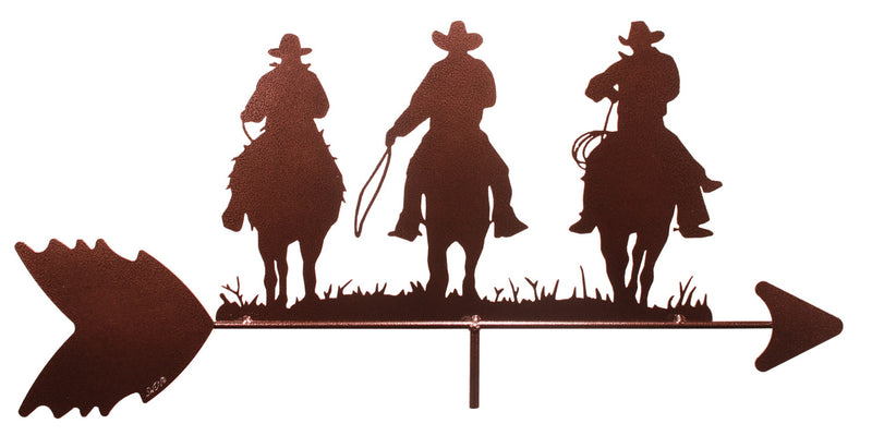 Three Cowboys on Horses Weathervane