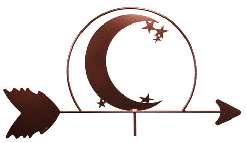 Crescent Moon and Star Design Weathervane