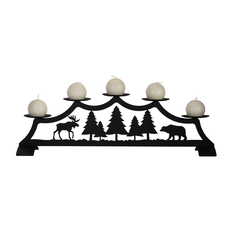 Moose / Bear - Fireplace Pillar Candle Holder