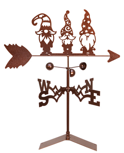 Garden Gnome Design Weathervane with Roof Mount.
