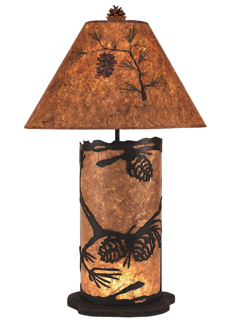 Pinecone Design Large Table Lamp with Nightlight