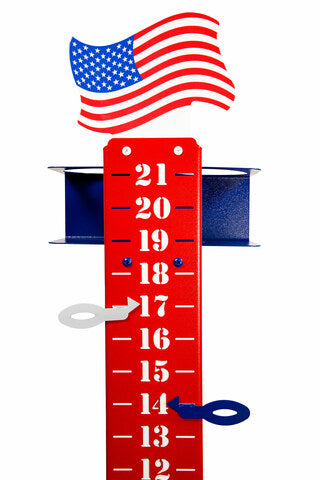 American Flag Metal Lawn Scoreboard