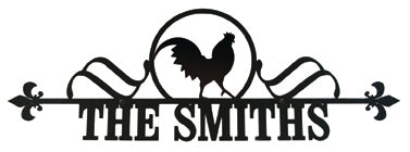 Custom Metal Rooster House Plaque
