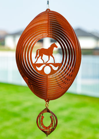 Quarter Horse Metal Garden Wind Spinner