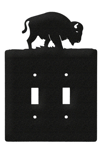 Bison / Buffalo Double Toggle Switch Plate Cover