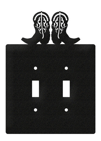 Cowboy Boot Double Toggle Switch Plate Cover