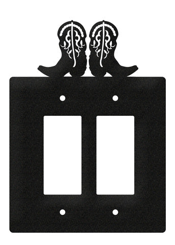 Cowboy Boot Double Rocker Switch Plate Cover
