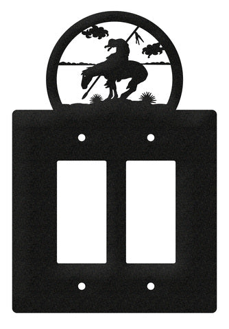 End of Trail Double Rocker Switch Plate Cover