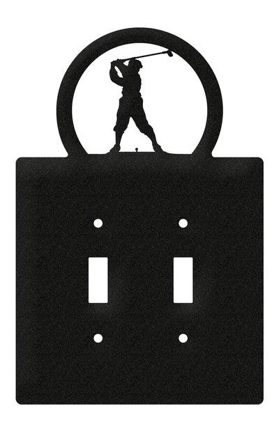 Golfer Double Toggle Switch Plate Cover
