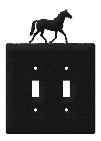Quarter Horse Double Toggle Switch Plate Cover